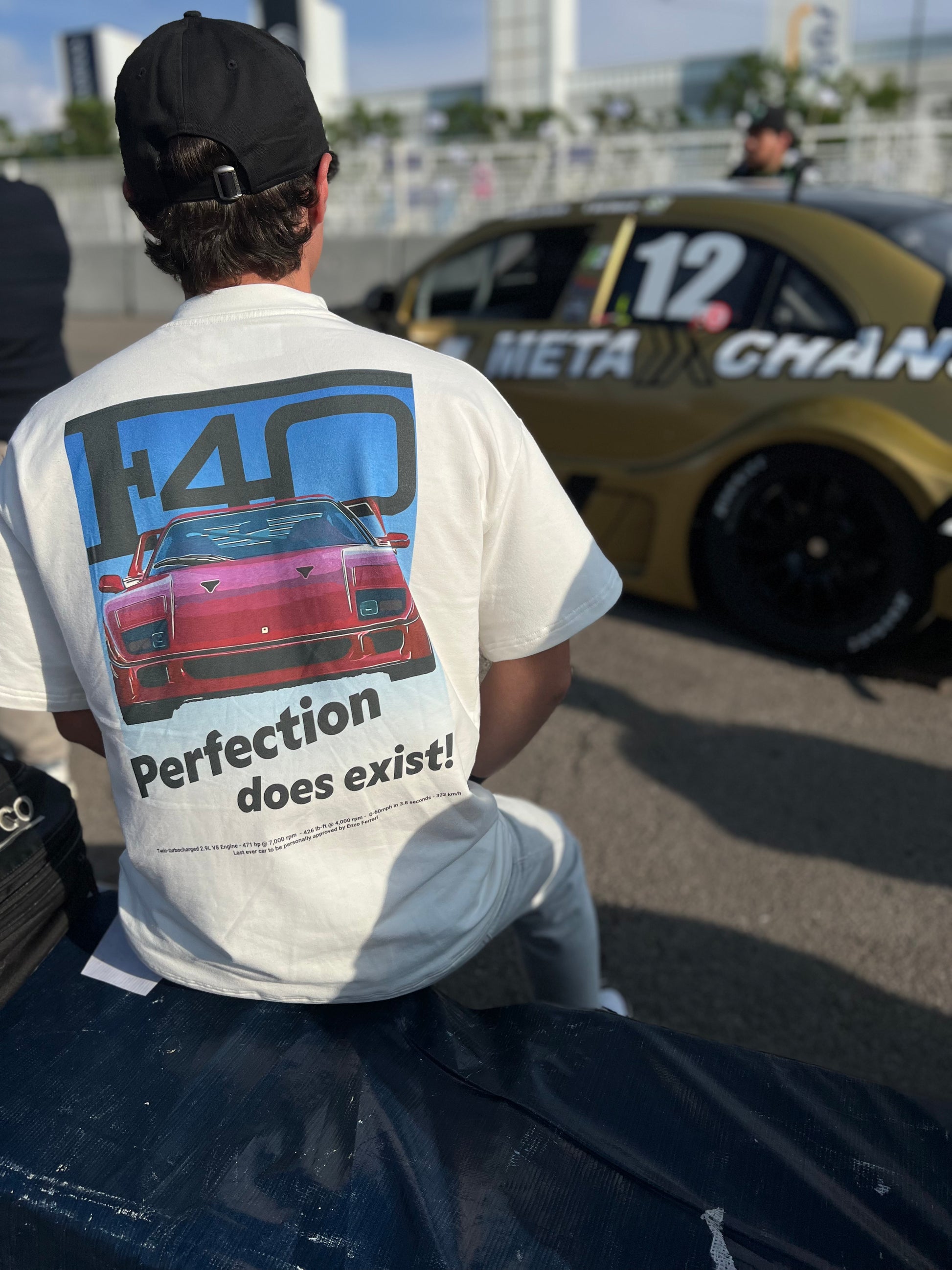 Ferrari F40 Inspired Oversized T-Shirt rear shot