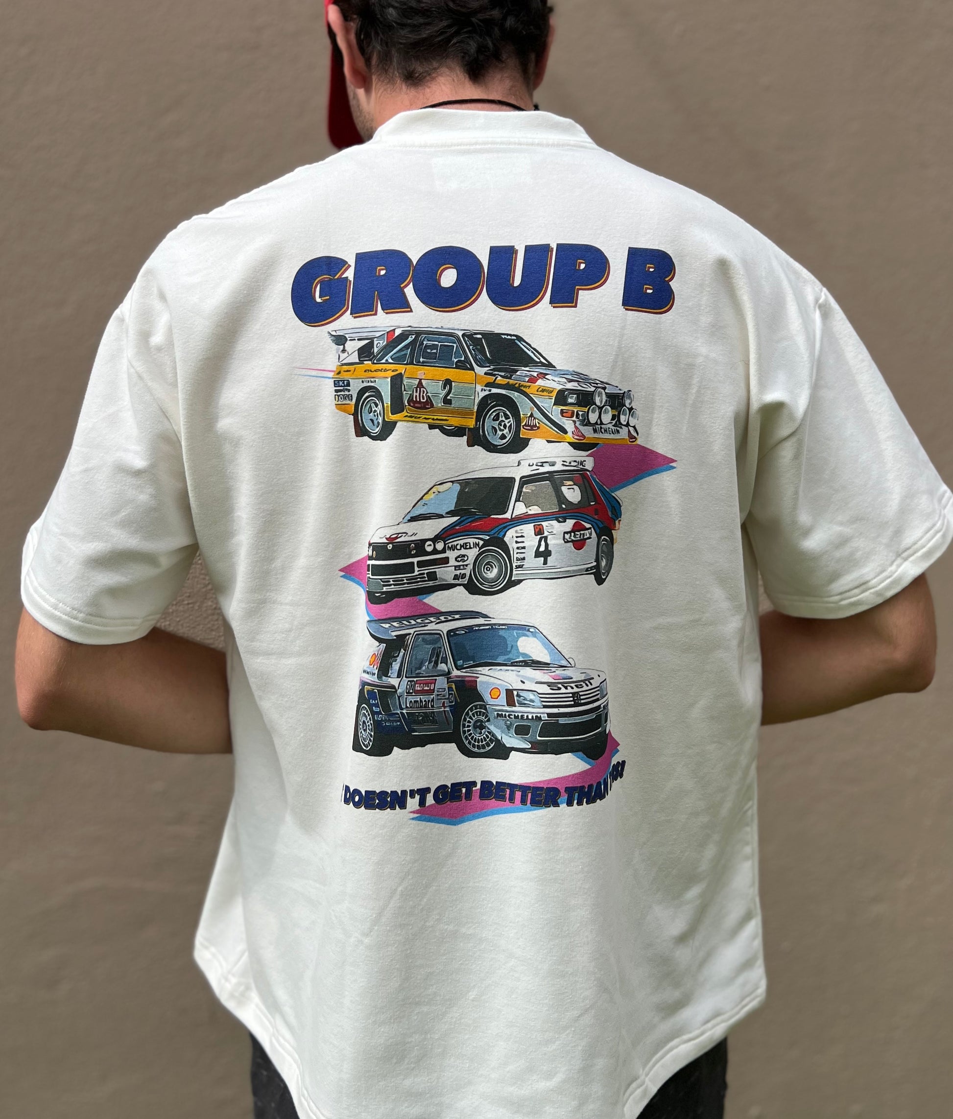 Group B Rallying Inspired Oversized T-Shirt back shot